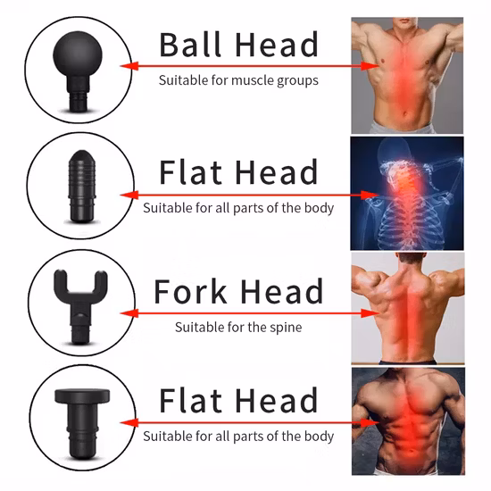 Quiet Brushless Motor Portable Muscle Massage Gun for Back Neck Muscle Relieve