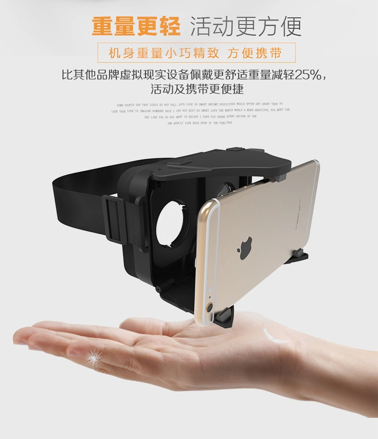 Thin Vr X Box Virtual Reality 3D Glasses for Mobile Phone