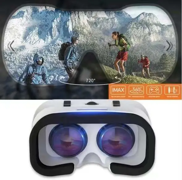 G05 Vr Shinecon Vr Glasses Universal Virtual Reality Glasses for Mobile Games 360 HD Movies Compatible with 4.7-6.53&prime;&prime; Smartphone