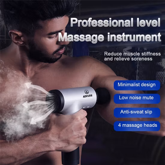 Quiet Brushless Motor Portable Muscle Massage Gun for Back Neck Muscle Relieve
