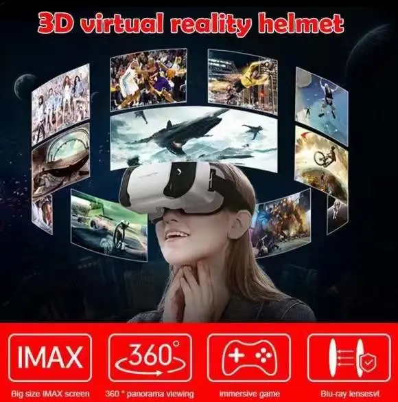 G05 Vr Shinecon Vr Glasses Universal Virtual Reality Glasses for Mobile Games 360 HD Movies Compatible with 4.7-6.53&prime;&prime; Smartphone