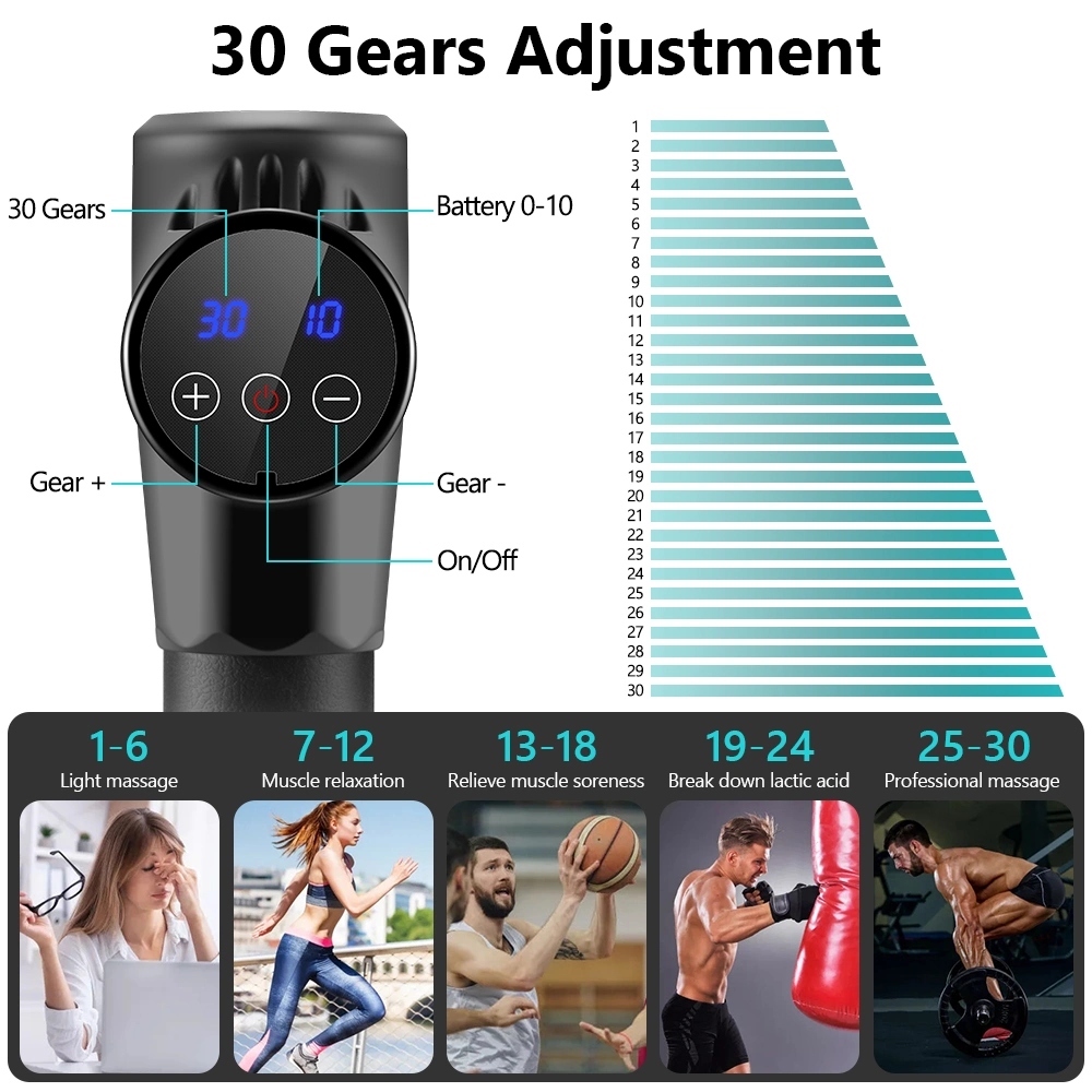 Best Cordless Handle Sports Electric Booster Impulse Percussion Deep Tissue Vibration Body Muscle Massage Gun