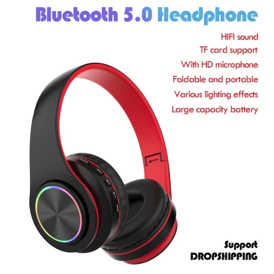 Factory Wholesale Hand Free Bluetooth Headset Wireless Headband Bluetooth Earphones Wireless Headphones