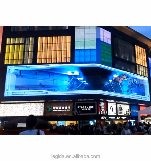 Glasses-Free 3D High Brightness Outdoor LED Board Display P6 P8 P10 Full Color SMD RGB Advertising HD Pantalla LED Screen