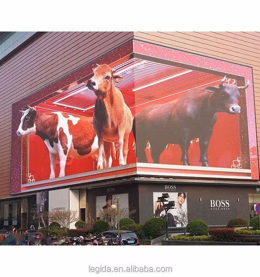 Glasses-Free 3D Outdoor Waterproof Large Wall Mount LED Display Panels 960X960 Cabinet P3 P4 P5 P6 P8 Digital Advertising Giant LED Screen